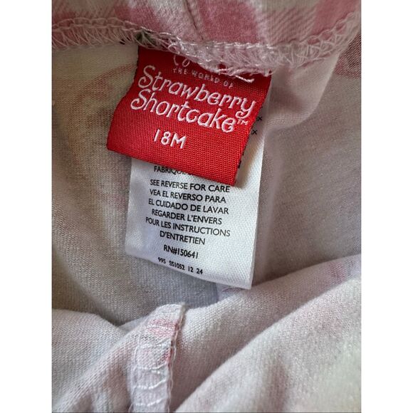 Strawberry Shortcake girls shorts 18 month pink checkered pull on - Picture 4 of 4